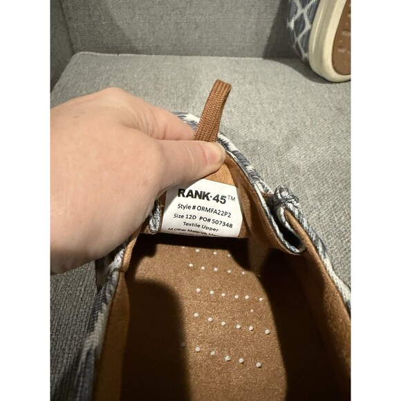 RANK 45 size 12D ORMFA22P2 blue aztec print - Picture 7 of 7